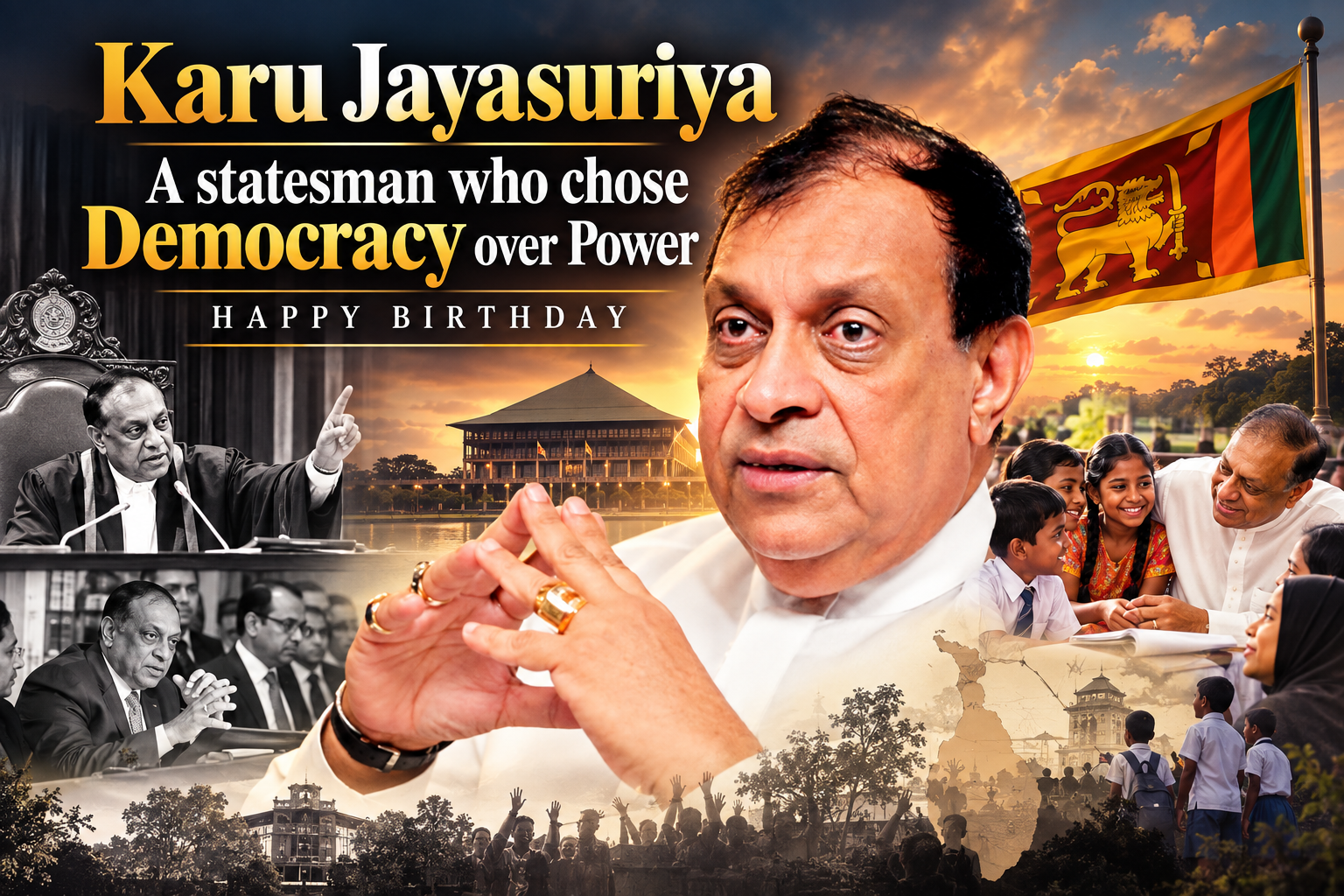බලය වෙනුවට ප්‍රජාතන්ත්‍රවාදය තෝරා ගත් කරු ජයසූරියට සුබ උපන්දිනයක්..!